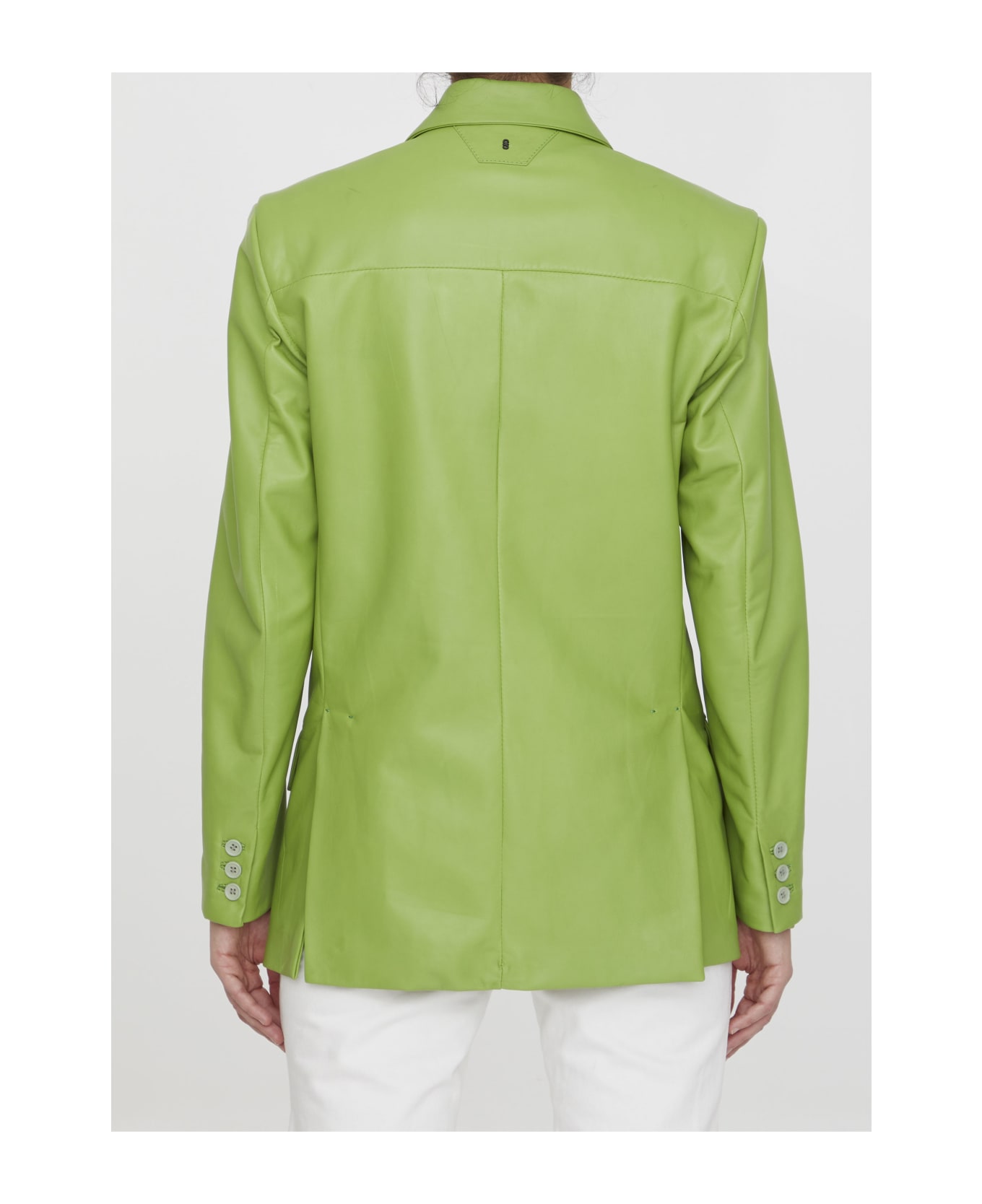 Salvatore Santoro Lime Leather Jacket - GREEN