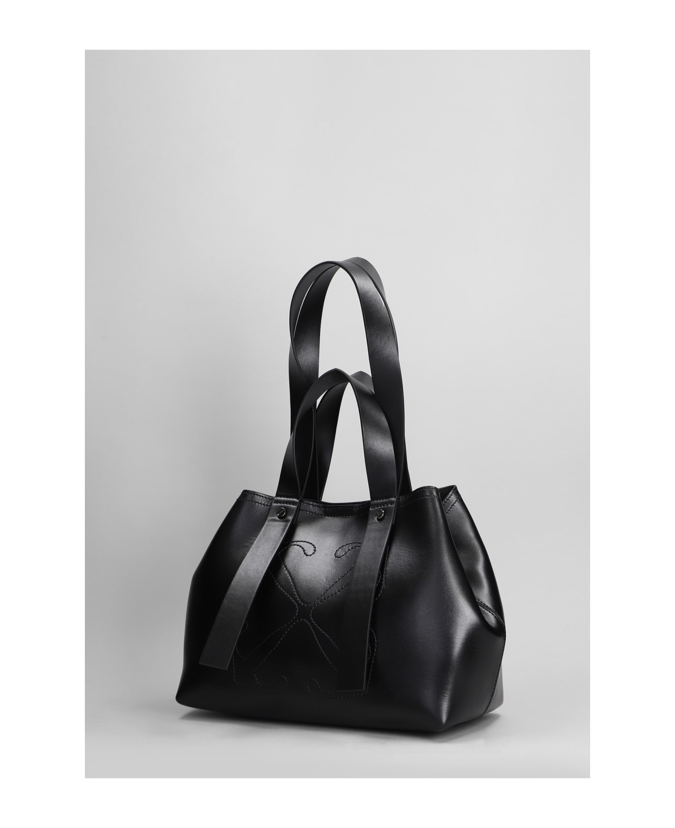 Off-White Day Off Small Tote In Black Leather - black