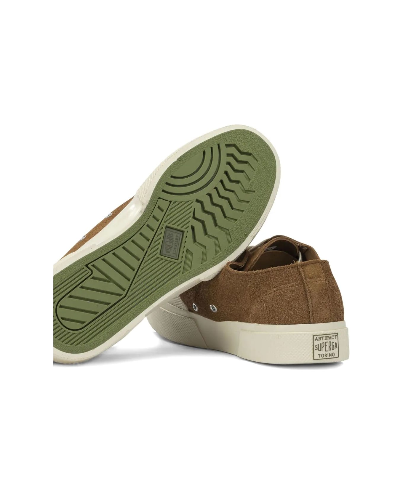 Superga 2432 Works Suede Flesh Out - Aoa Brown Brique Off Whi