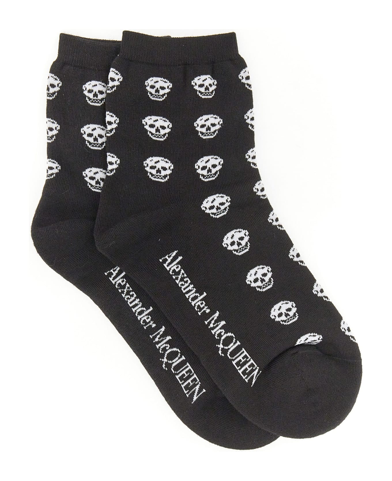 Alexander McQueen Skull Short Socks - NERO