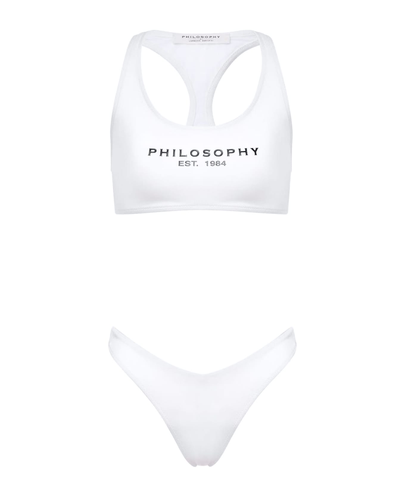 Philosophy di Lorenzo Serafini White Lycra Bikini - White 水着