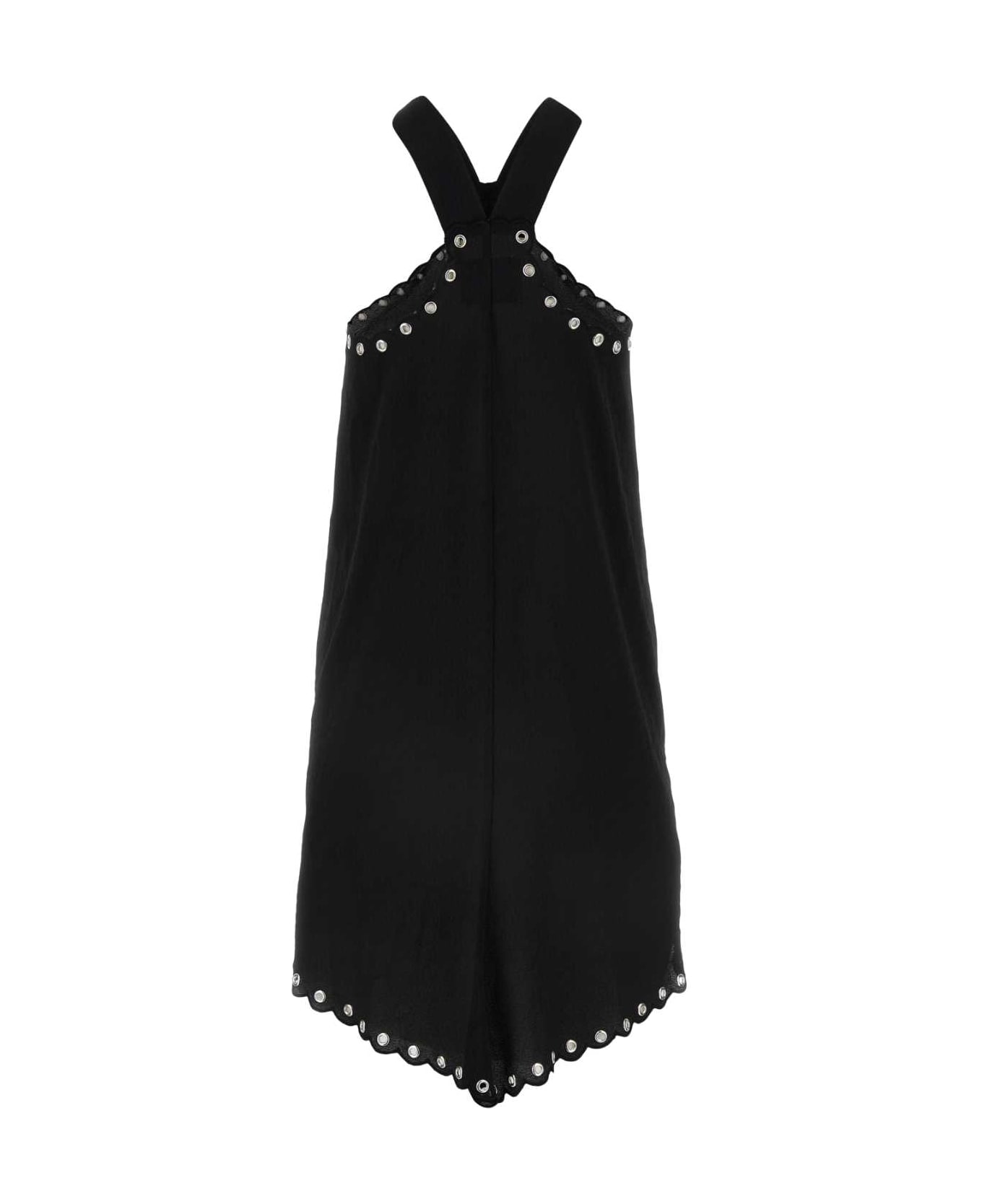 Isabel Marant Black Polyester Tegany Mini Dress - BLACK