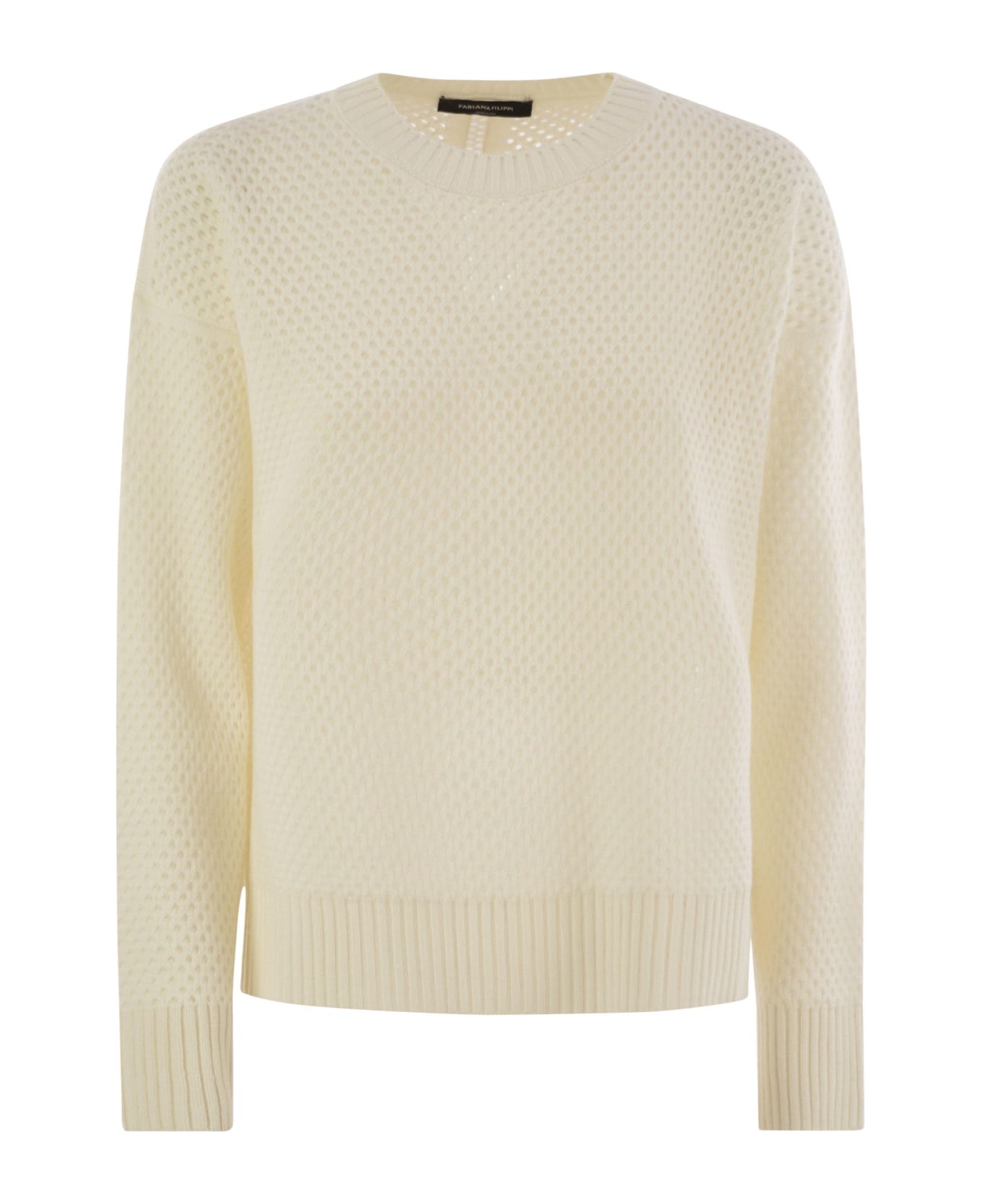 Fabiana Filippi Platinum Crew-neck Jersey - Cream