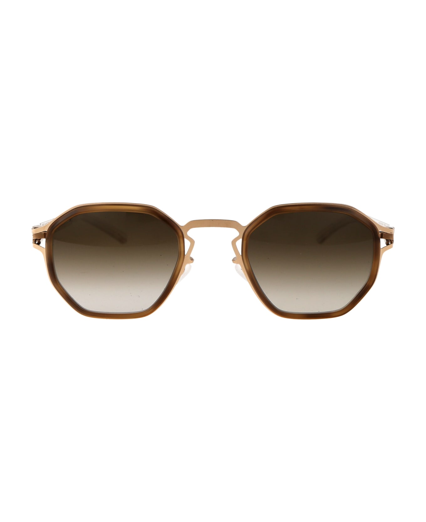 Mykita Gia Sunglasses - 796 A80 Champagne Gold/Galapagos Raw Brown Gradient サングラス