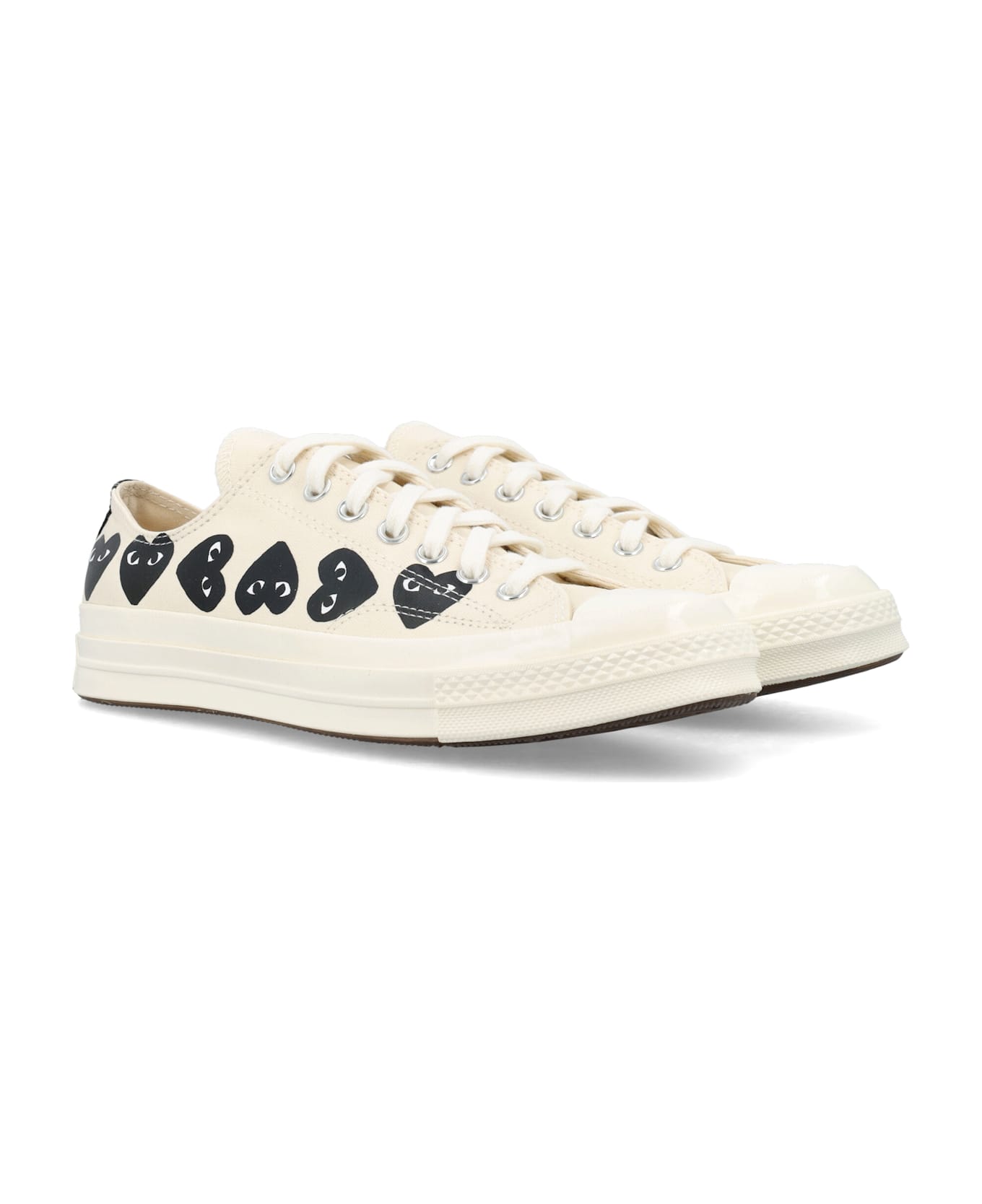 Comme des Garçons Multi Heart Low Top - BEIGE