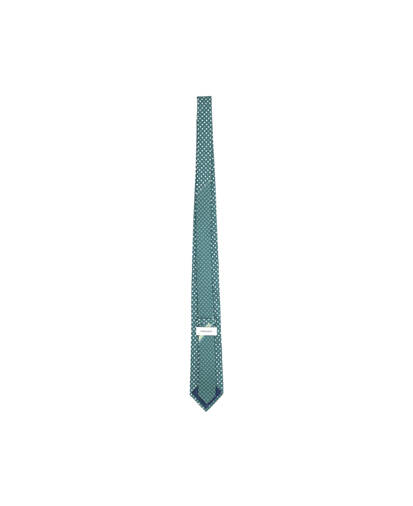 Ferragamo Silk Tie - GREEN