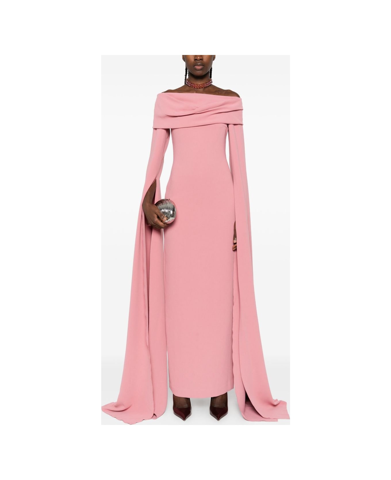 Solace London Nuri Midi Dress - Pink