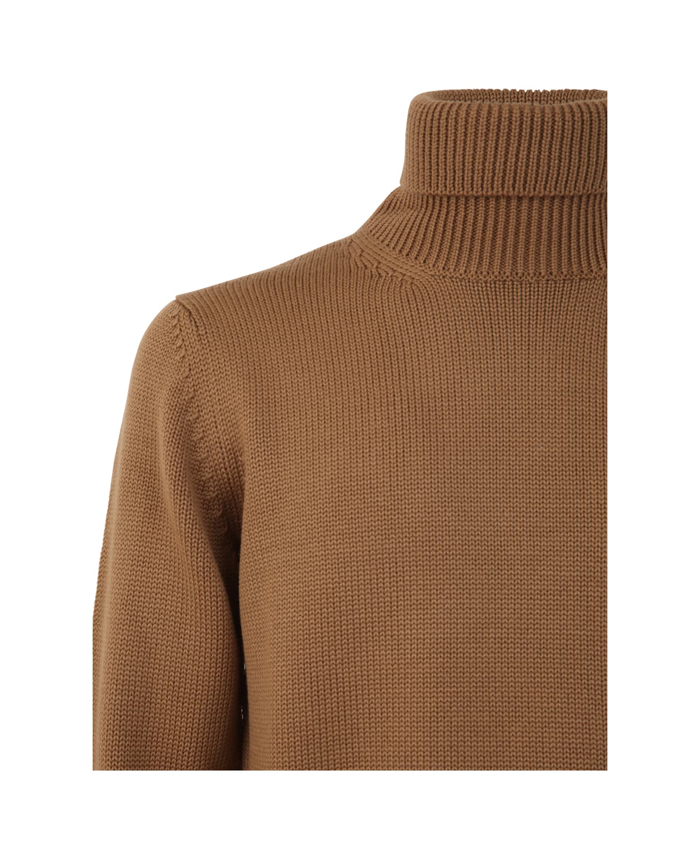 Nuur Long Sleeve Turtle Neck Sweater - Camel ニットウェア