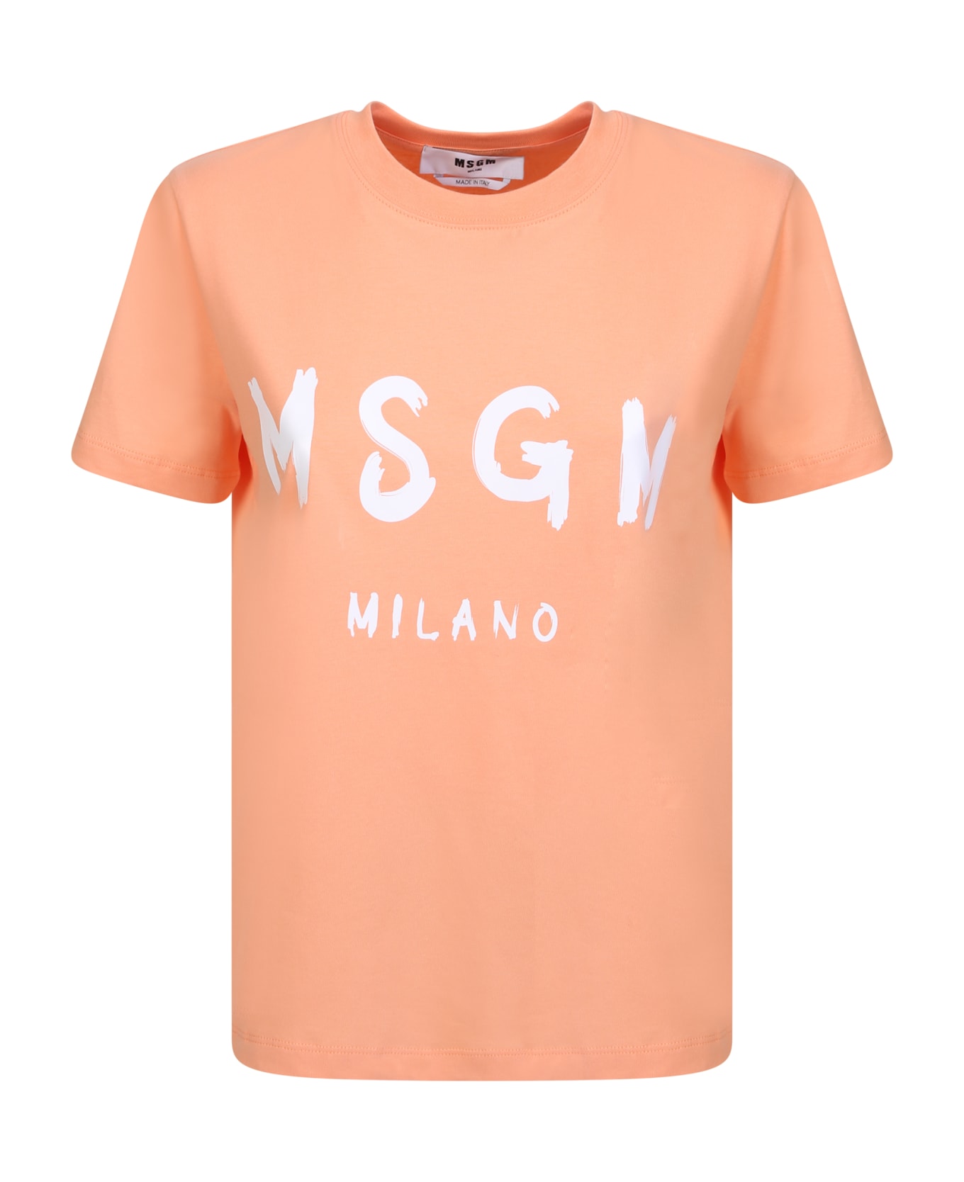 MSGM Logo Orange T-shirt - Orange