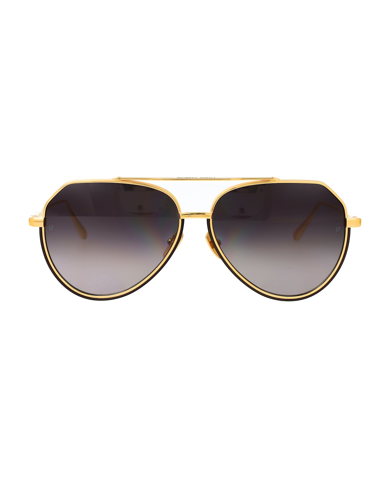 Linda Farrow Bayer Sunglasses - YELLOWGOLD/MATTBLACK/GREYGRAD