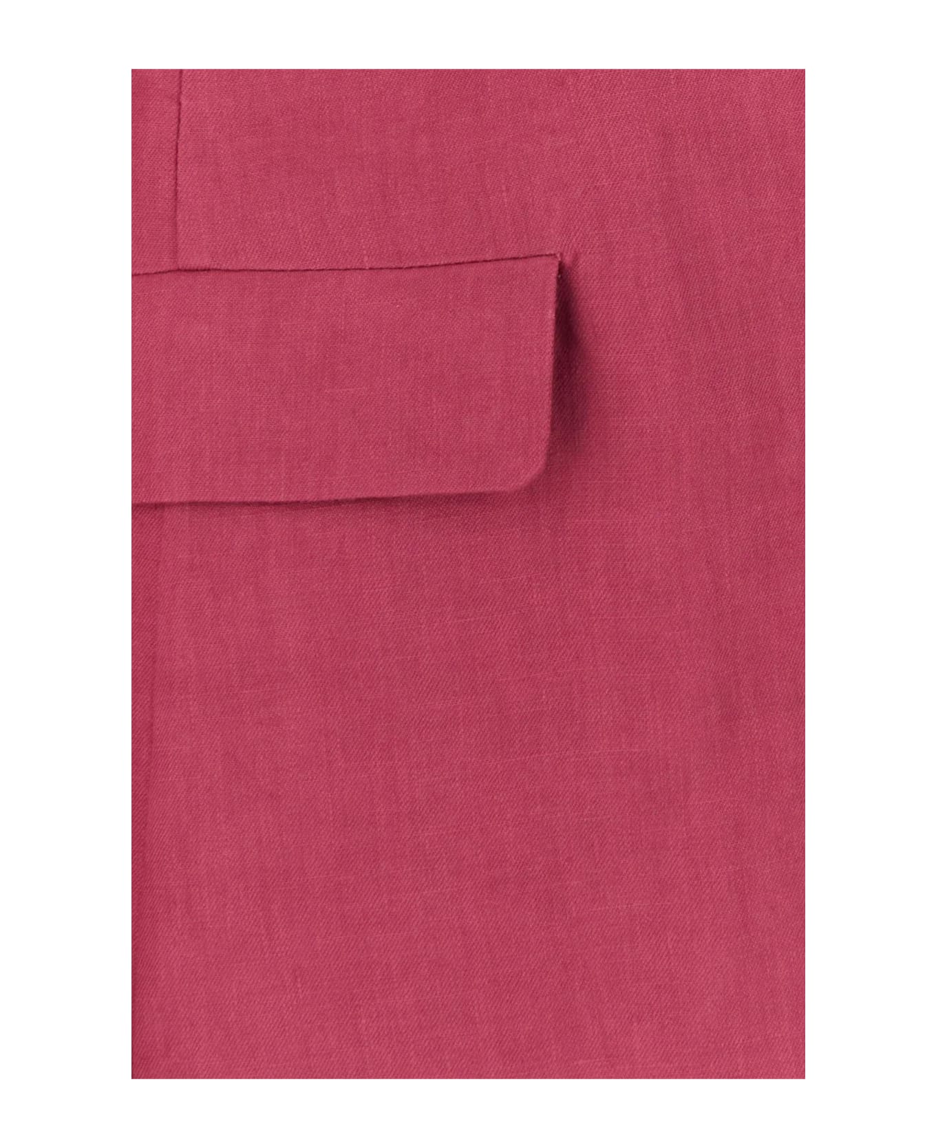 'S Max Mara Tyrian Purple Linen Sofia Blazer - Pink