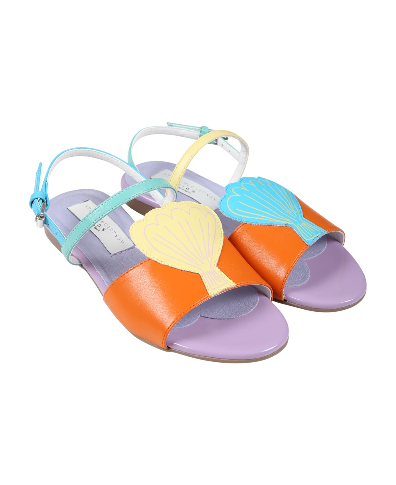 Stella McCartney Kids Multicolor Sandals For Girl With Seashell - Multicolor