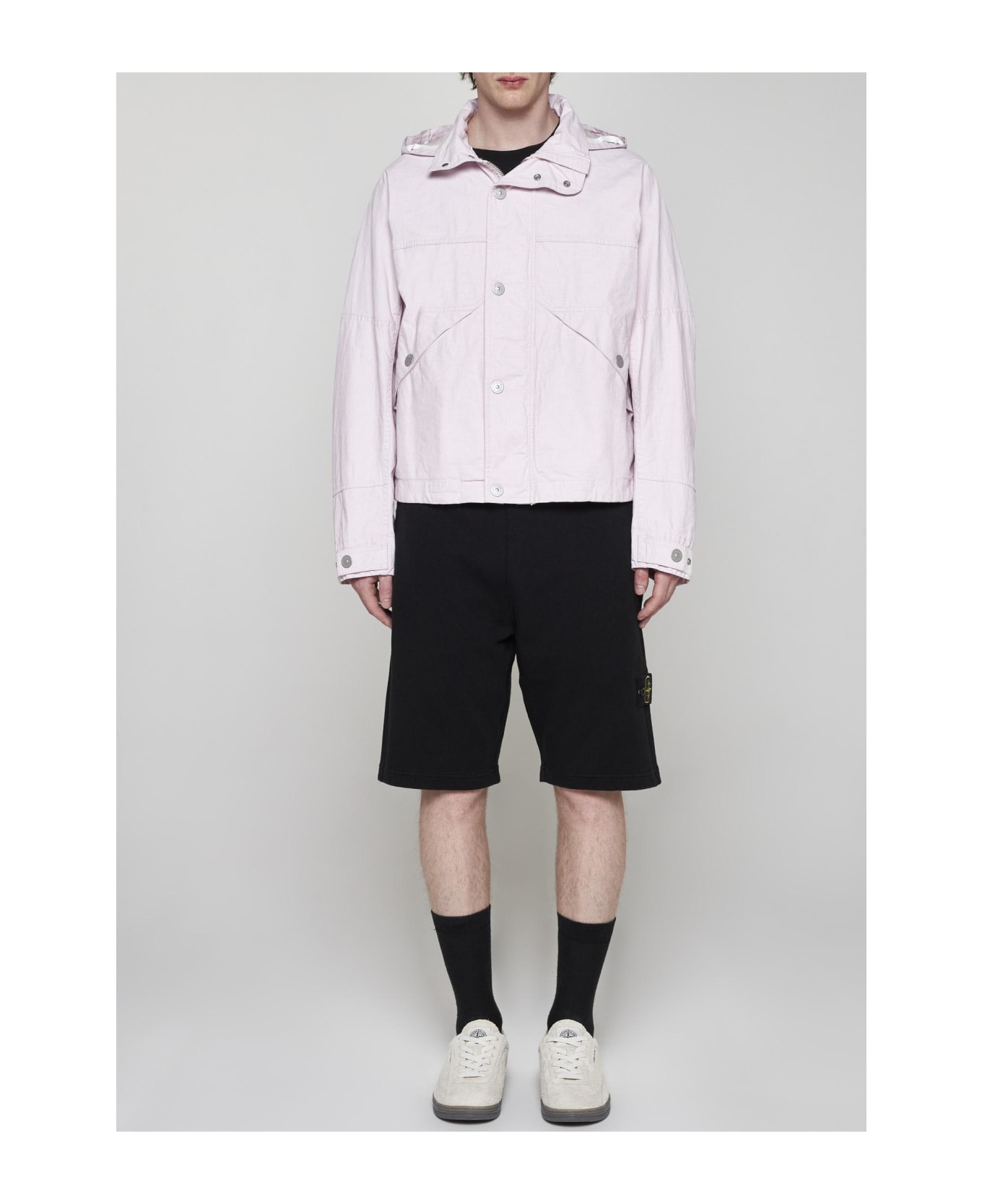 Stone Island Cotton Hooded Jacket - Pink ジャケット