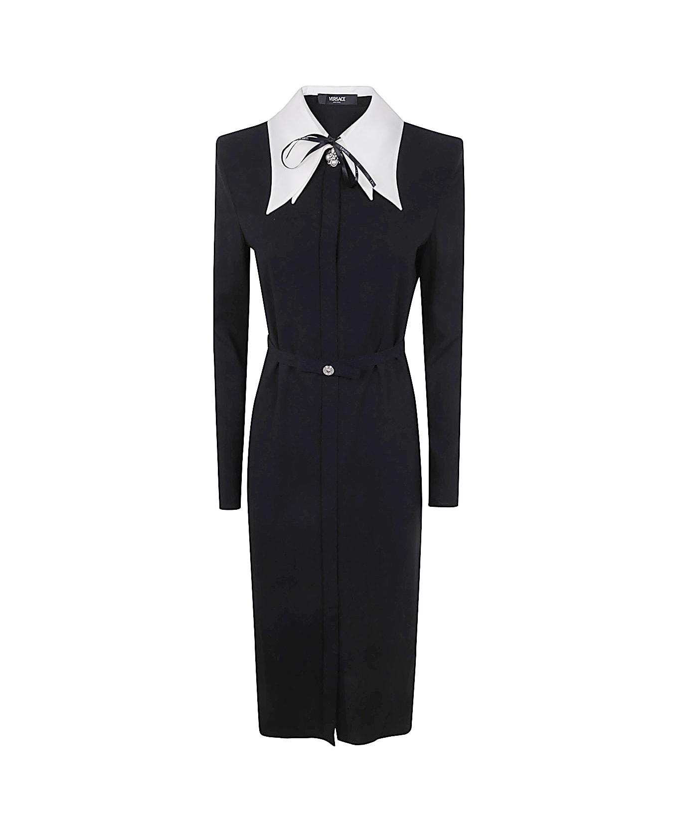 Versace Dress Responsible Viscose Sable Stretch - Black