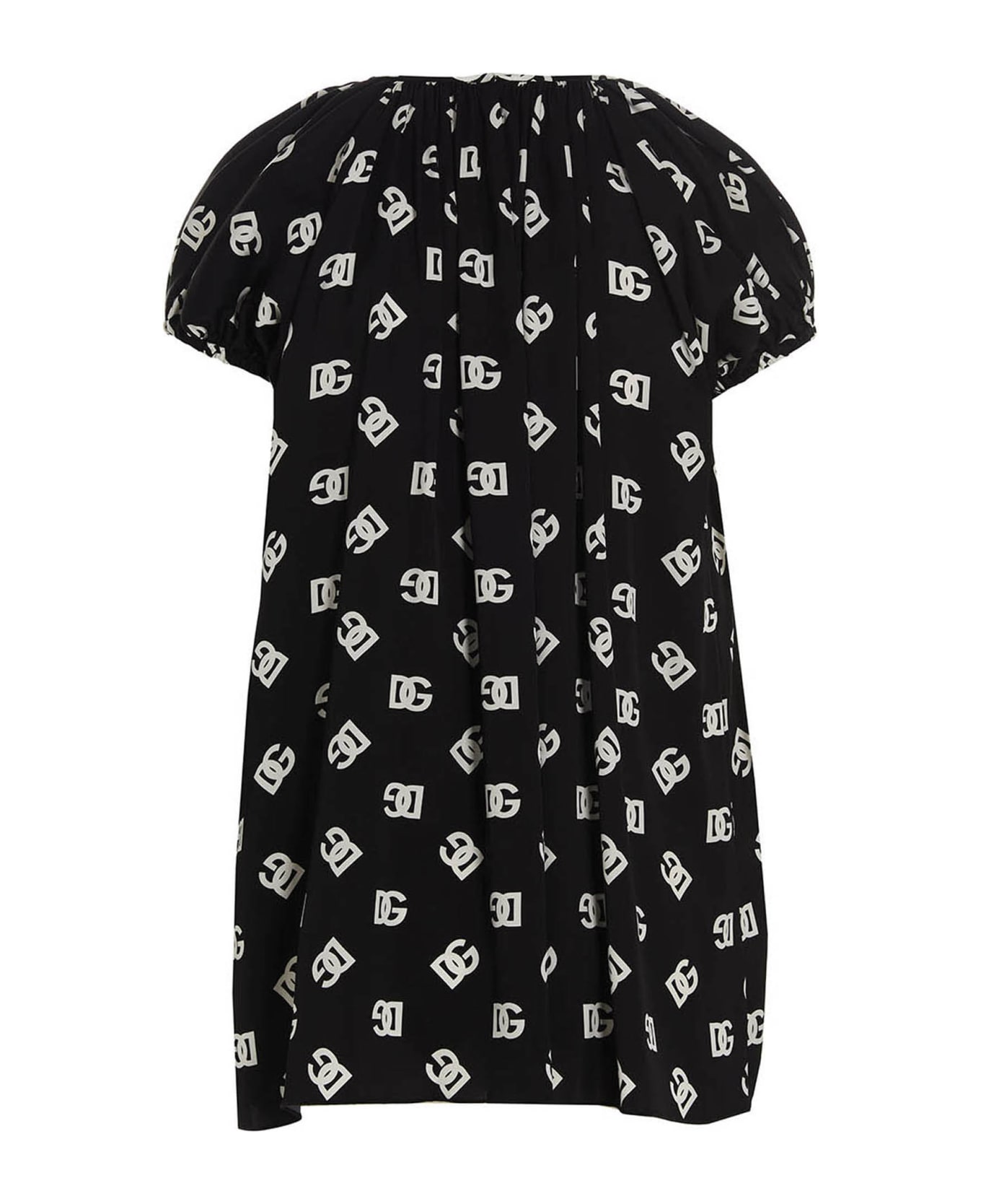 Dolce & Gabbana Logo Mini Dress - White/Black