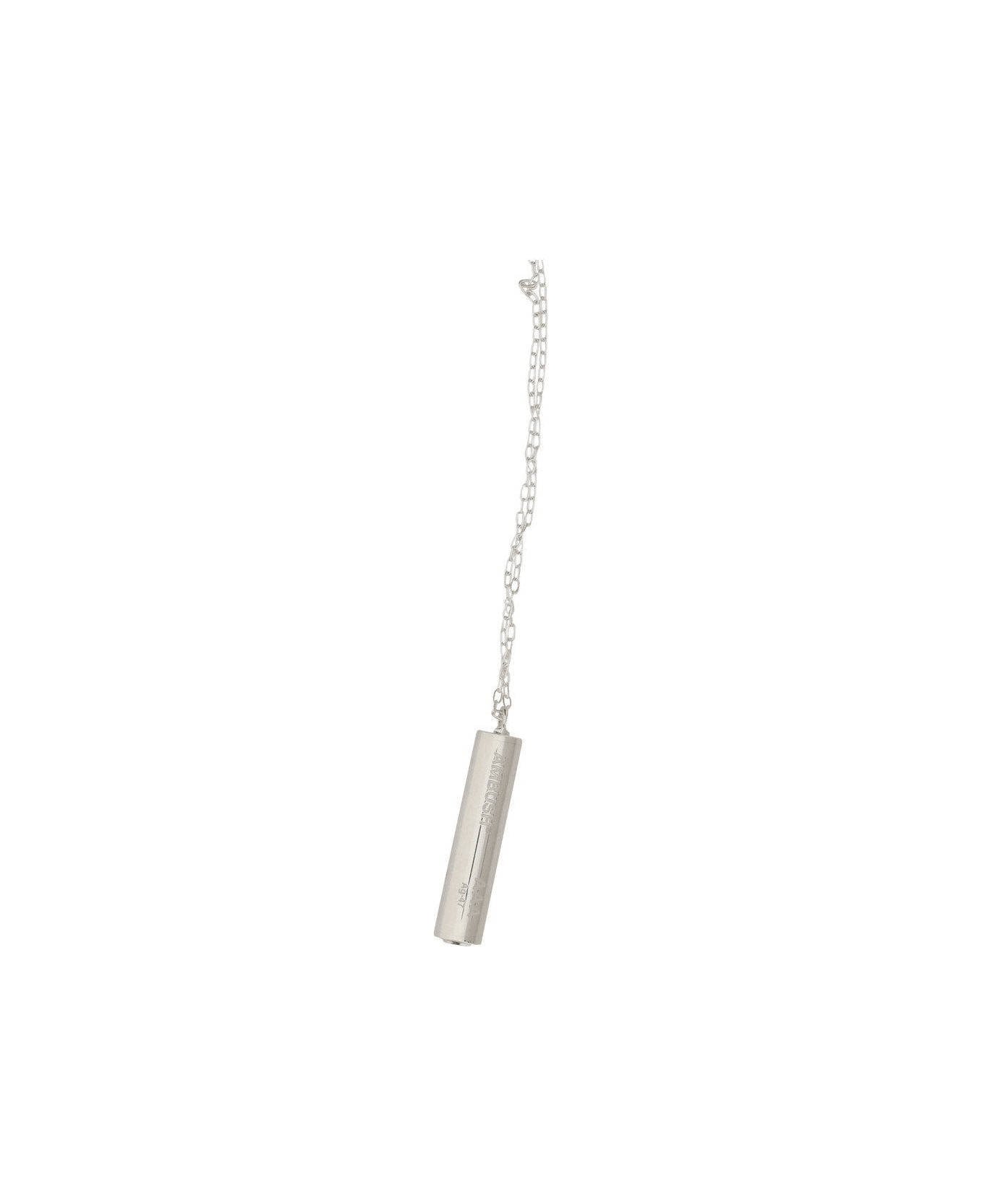 AMBUSH Battery Charm Necklace - Silver