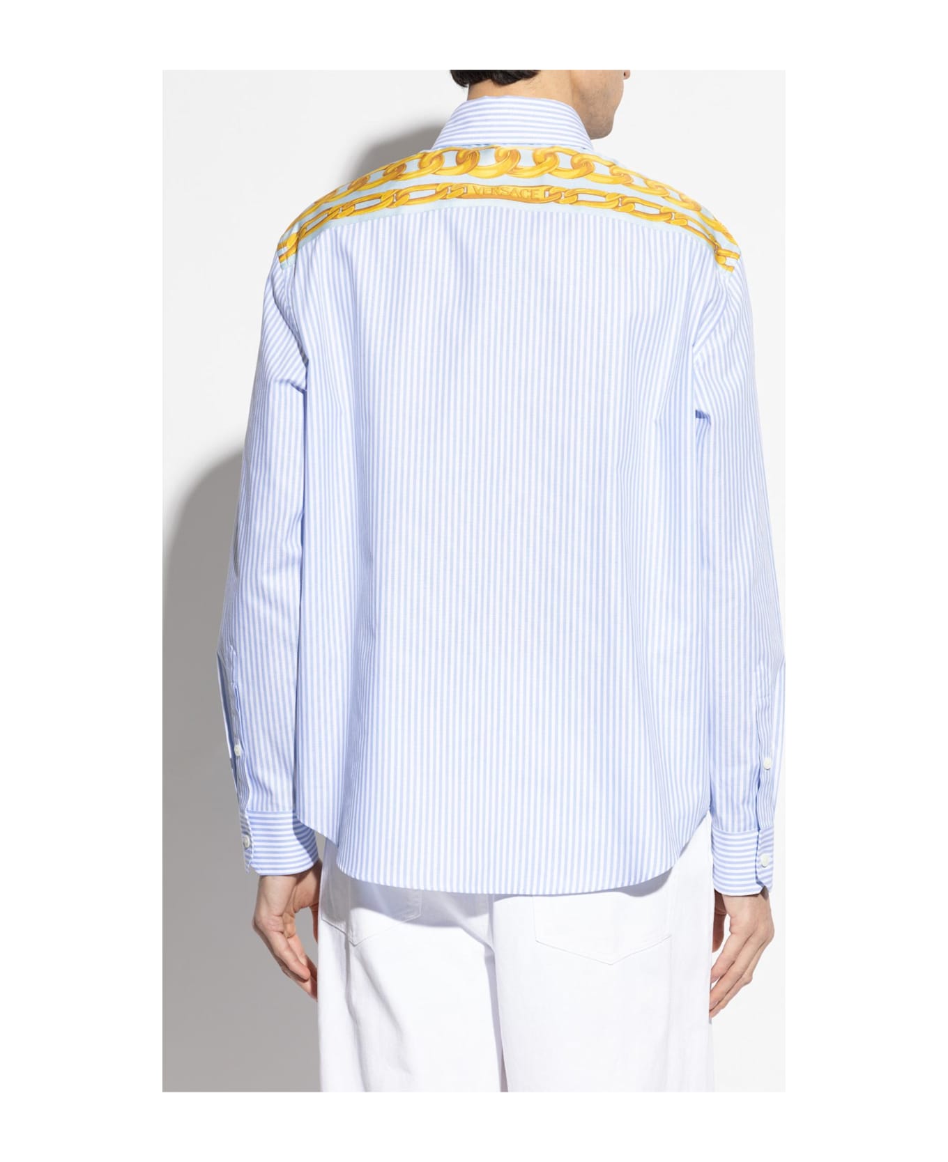 Versace Shirt With Pocket - Clear Blue シャツ