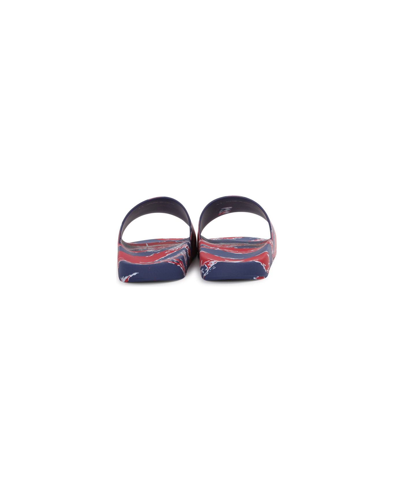 Moncler Basile Slides With Embossed Logo - Blue, red その他各種シューズ