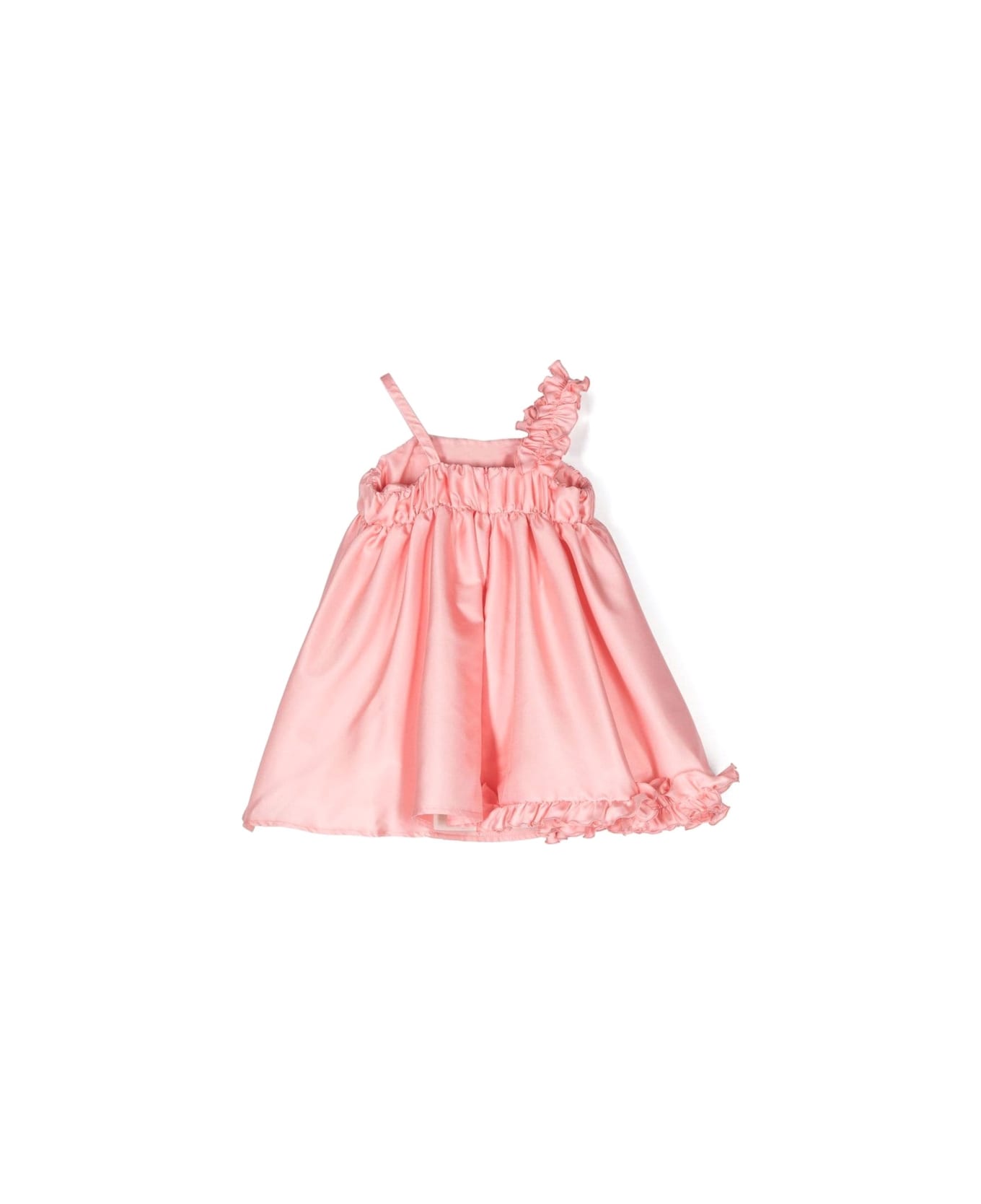 MiMiSol Ruffled Satin Dress - PINK