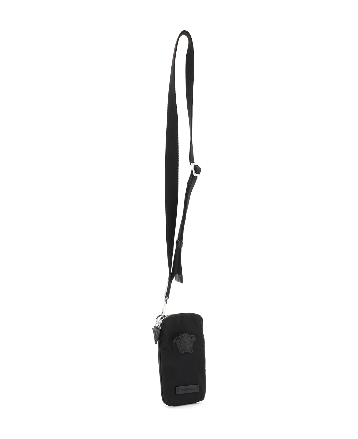 Versace La Medusa Nylon Mini Bag - NERO NERO PALLADIO (Black)