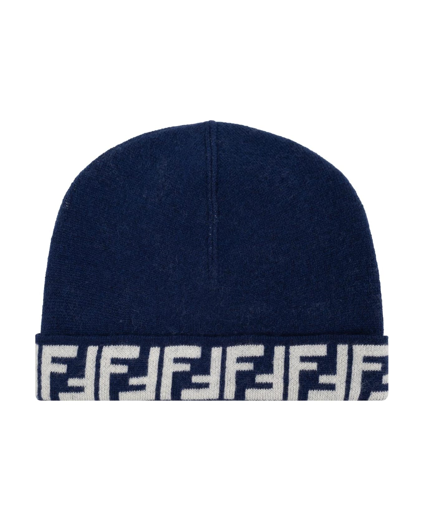 Fendi Kids Woolen Hat - Blu