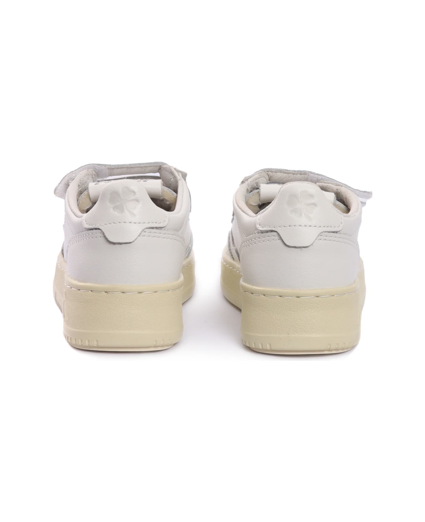 Autry Kidstripes Low Kid Leat/four Wht/wht Sneakers - WHITE