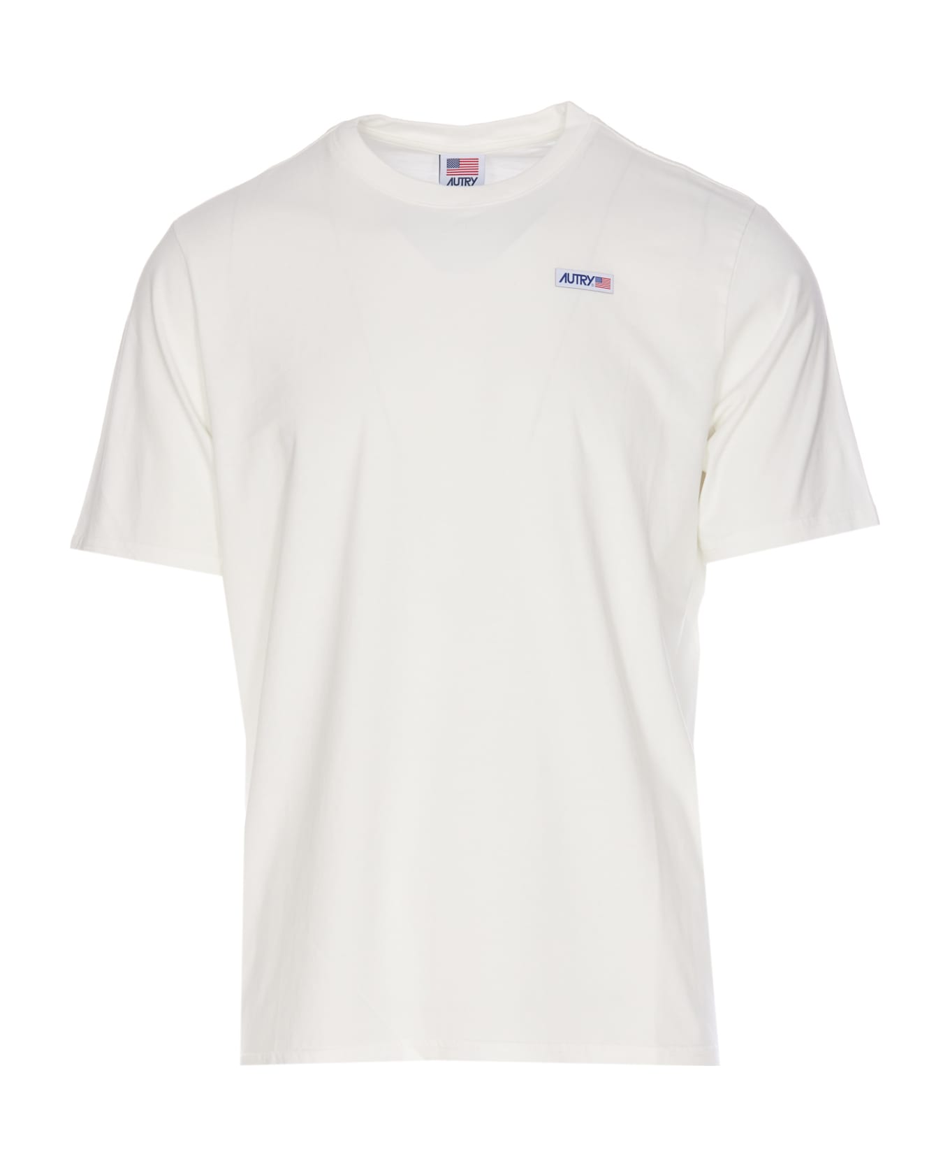 Autry Cotton T-shirt With Logo - Bianco