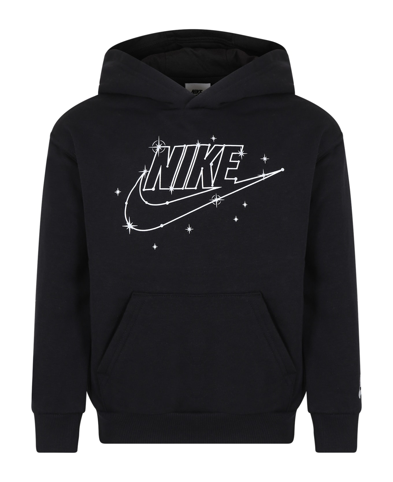 Nike Black Sweatshirt For Kids With Logo - Black ニットウェア＆スウェットシャツ