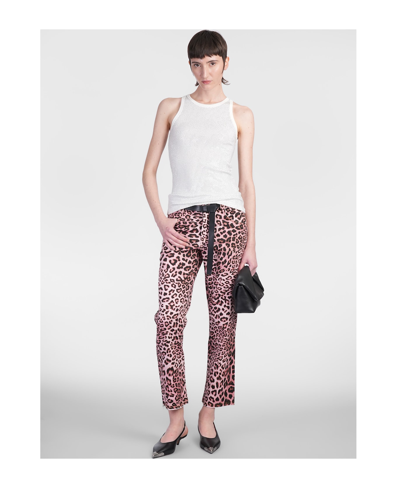 A Paper Kid Pants In Rose-pink Cotton - Pepe Rosa