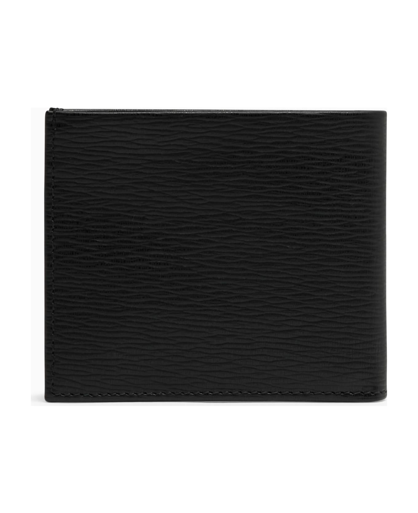 Ferragamo Revival Black Wallet With Gancini Logo - BLACK 財布