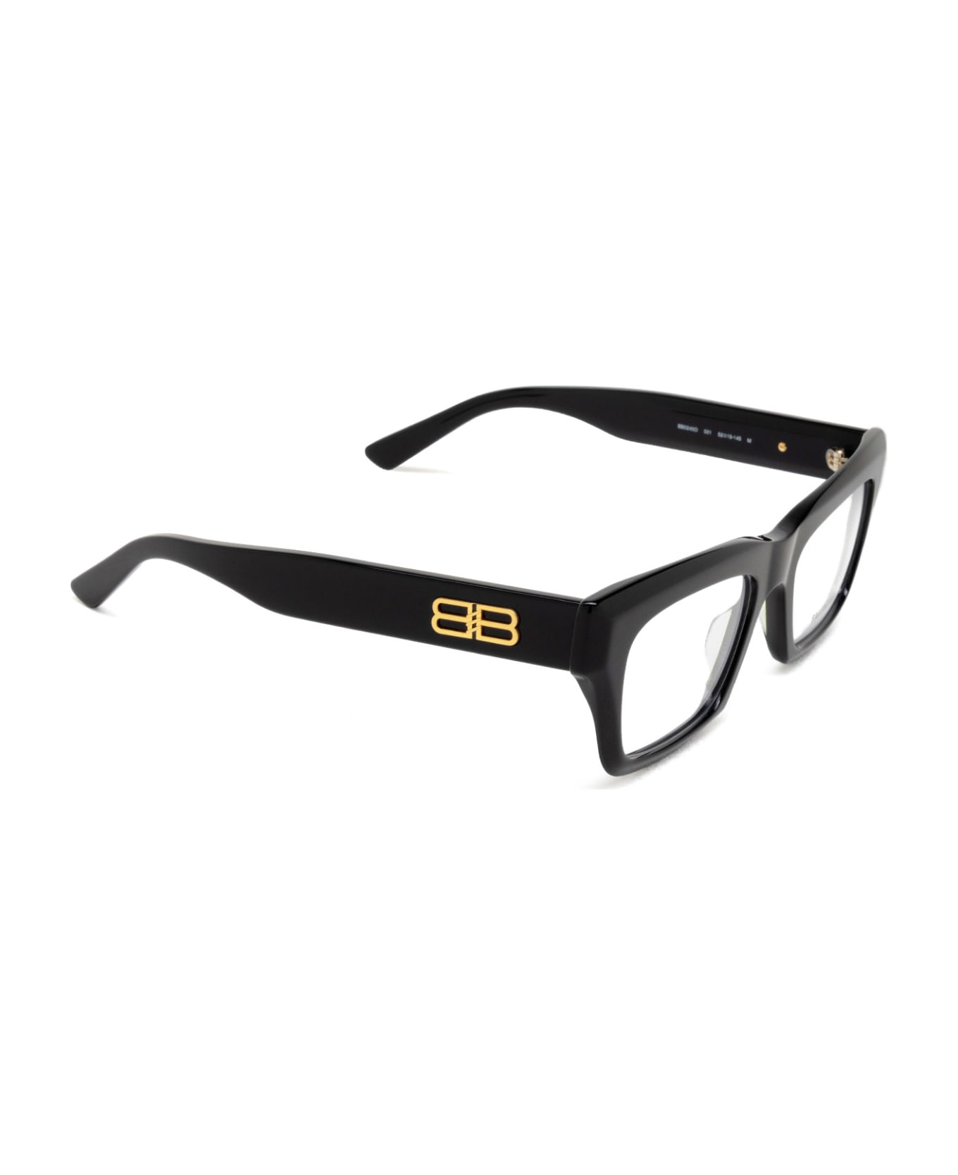 Balenciaga Eyewear Bb0240o Glasses - 001 BLACK BLACK TRANSPARENT
