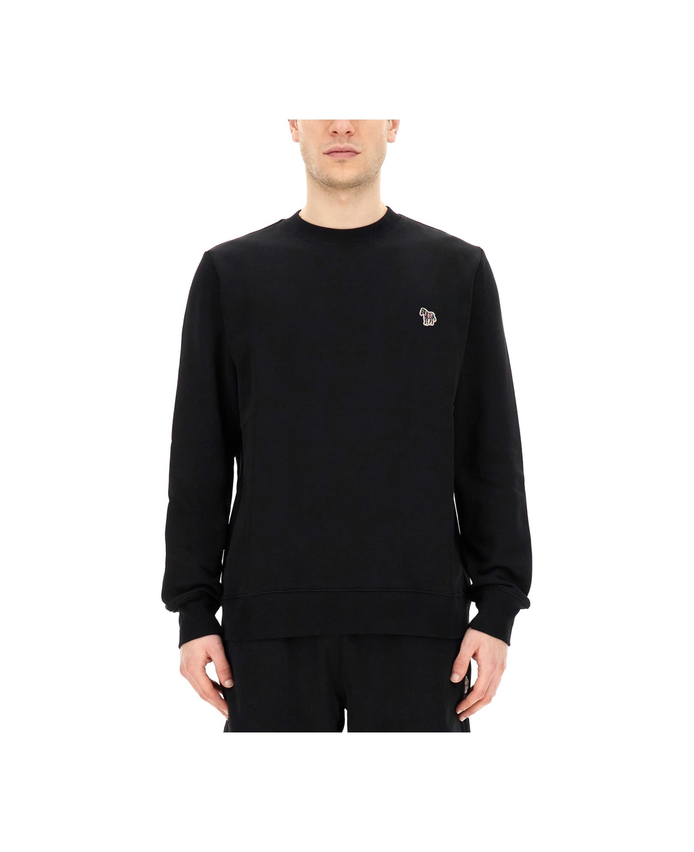 PS by Paul Smith Sweatshirt With Zebra Embroidery - BLACK フリース