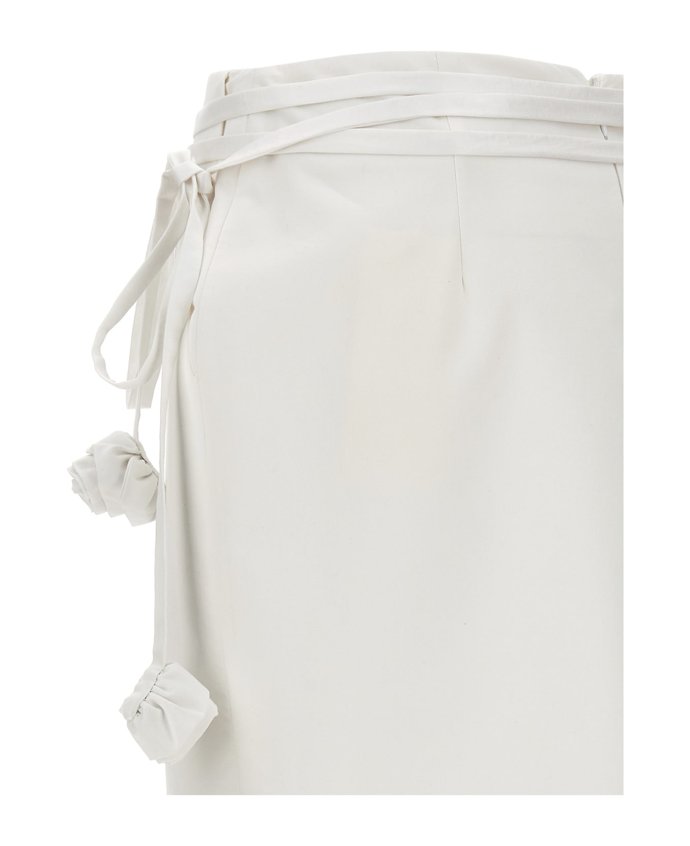 Magda Butrym Floral Detail Midi Skirt - White スカート