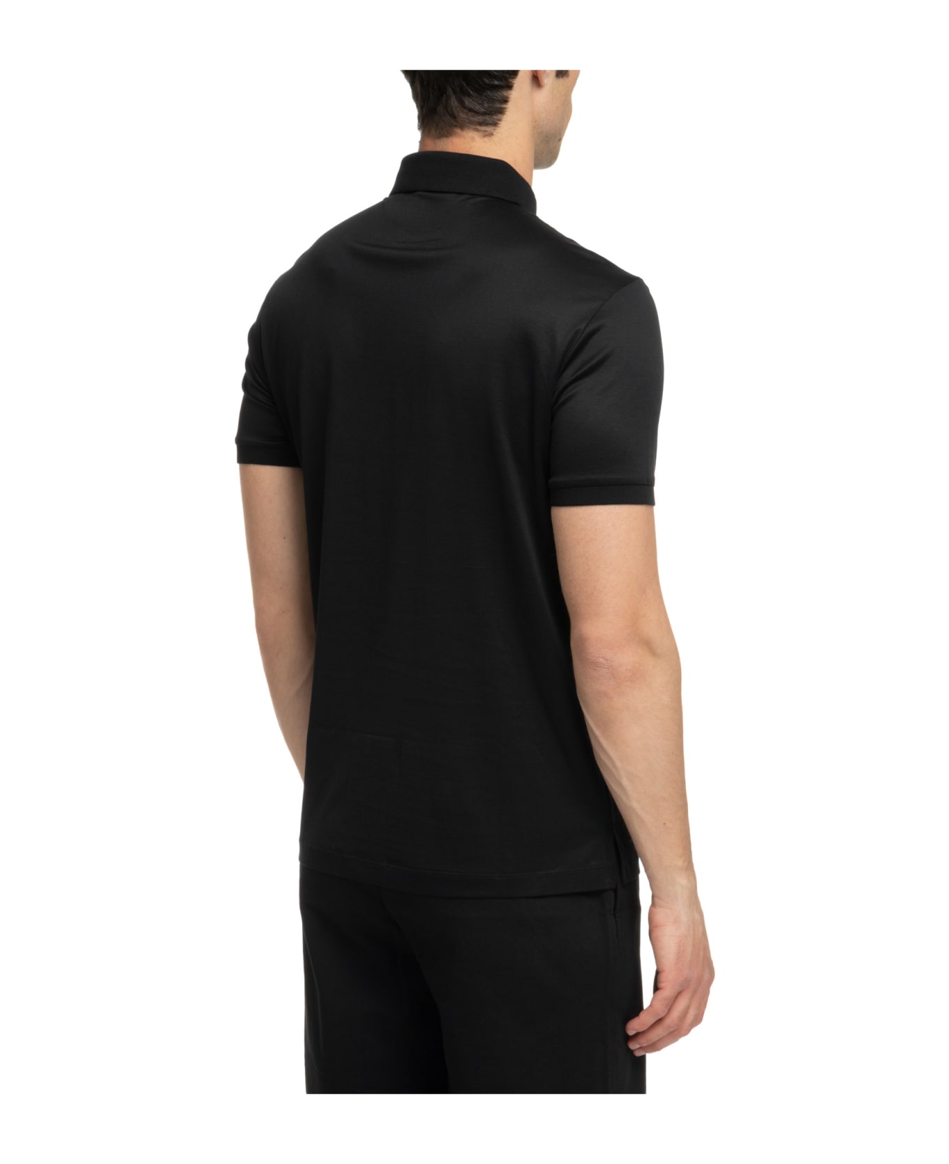 Emporio Armani Cotton Polo Shirt Emporio Armani - BLACK ポロシャツ