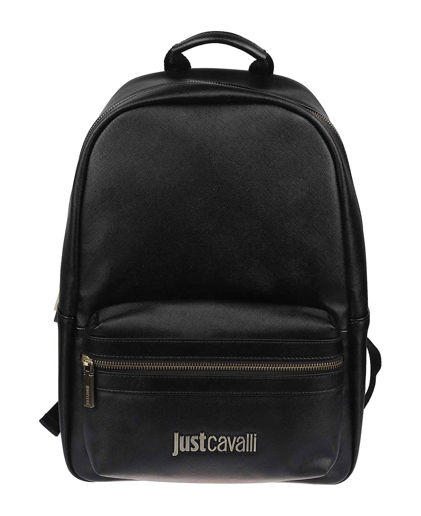 Just Cavalli Metal Lettering Logo Back Pack - Black