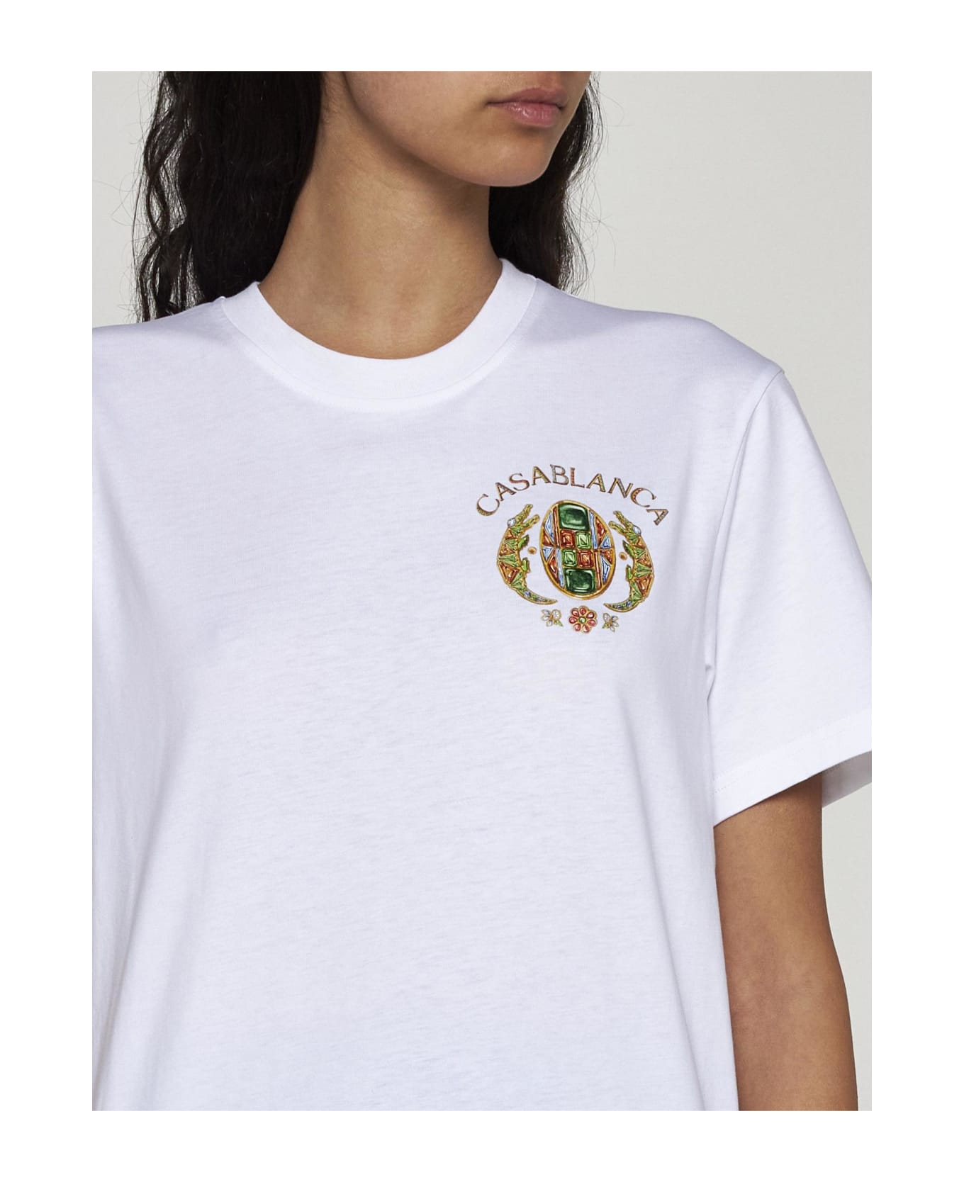 Casablanca Joyaux D'afrique Tennis Club Cotton T-shirt - Joyaux d'afrique tennis club Tシャツ