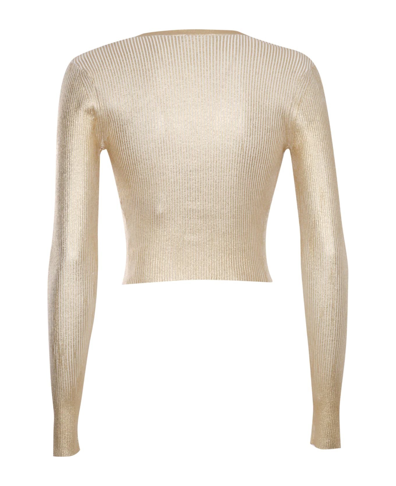 Elisabetta Franchi Gold Tricot Sweater - GOLD
