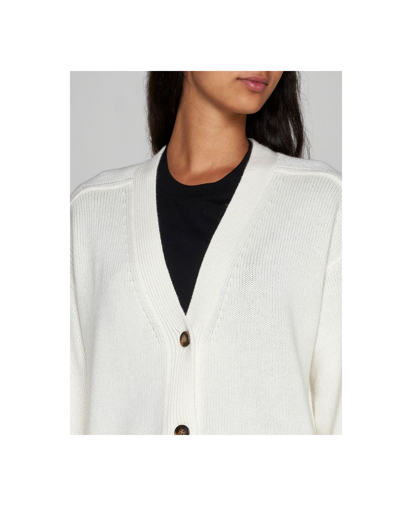 Loulou Studio Zanzibar Wool And Cashmere Cardigan - Ivory