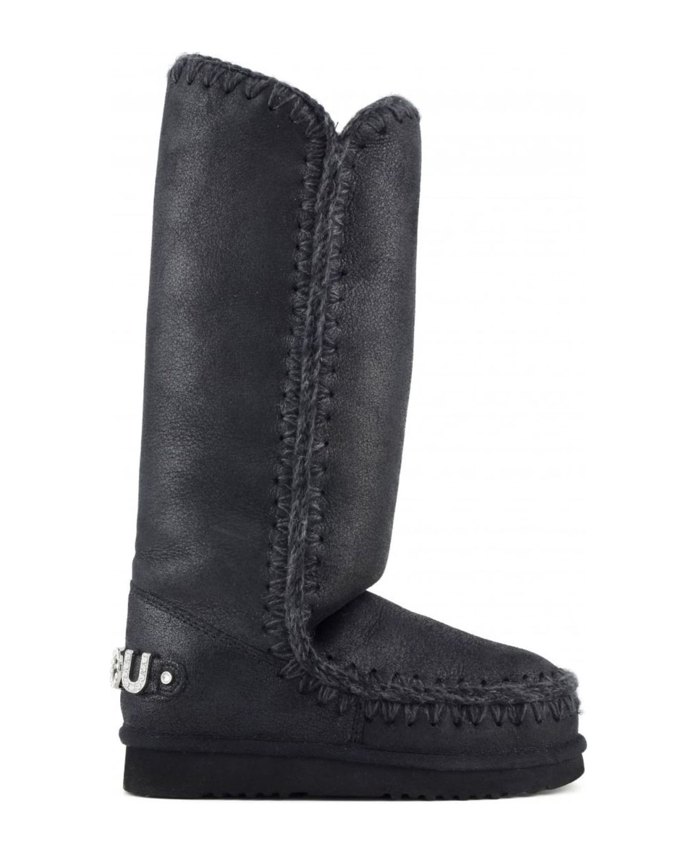 Mou Cracked Black Sheepskin Eskimo 40 - Nero