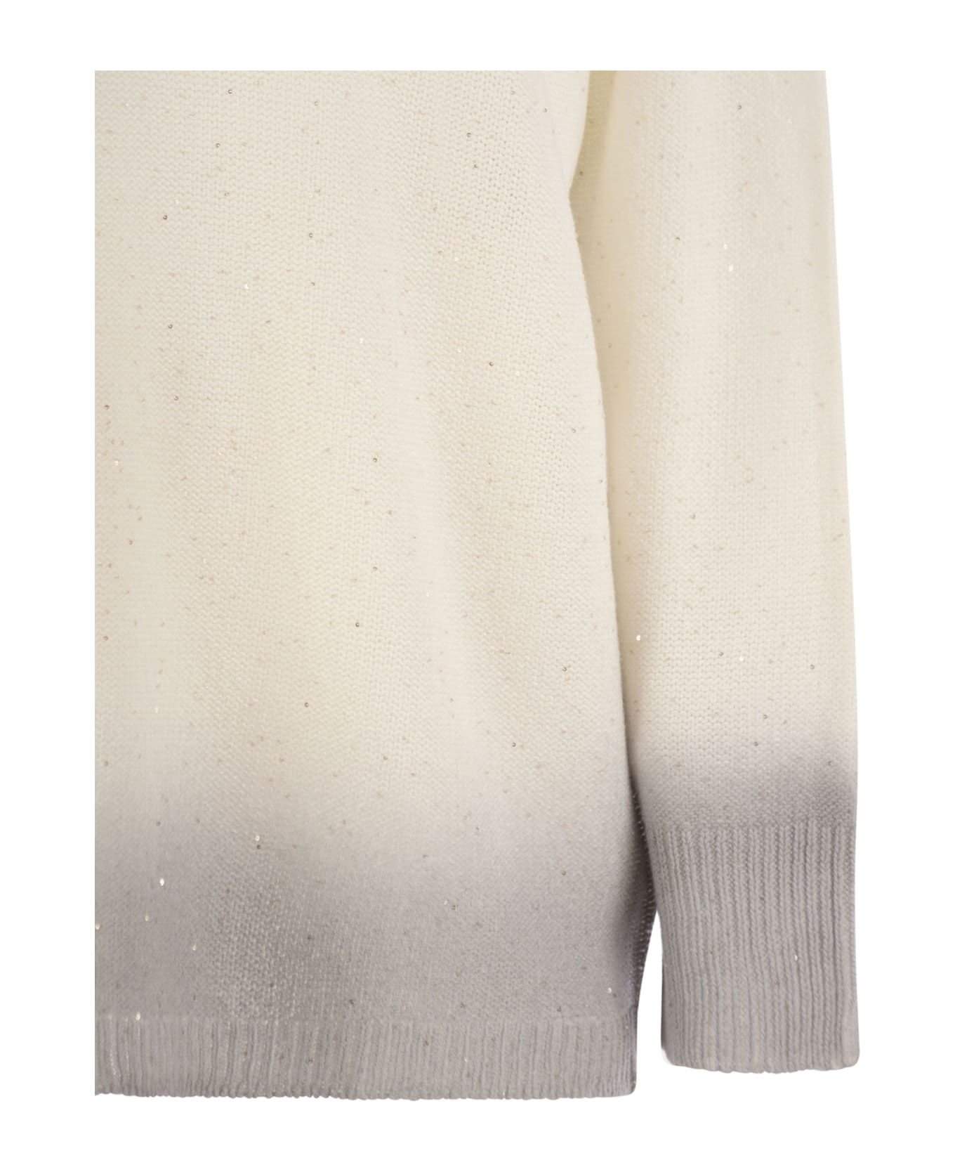 Fabiana Filippi Cotton And Linen Jersey With Sequins - White