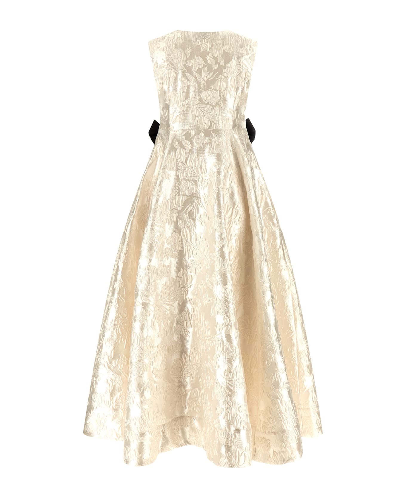 Ganni 'cloque V-neck' Dress - White