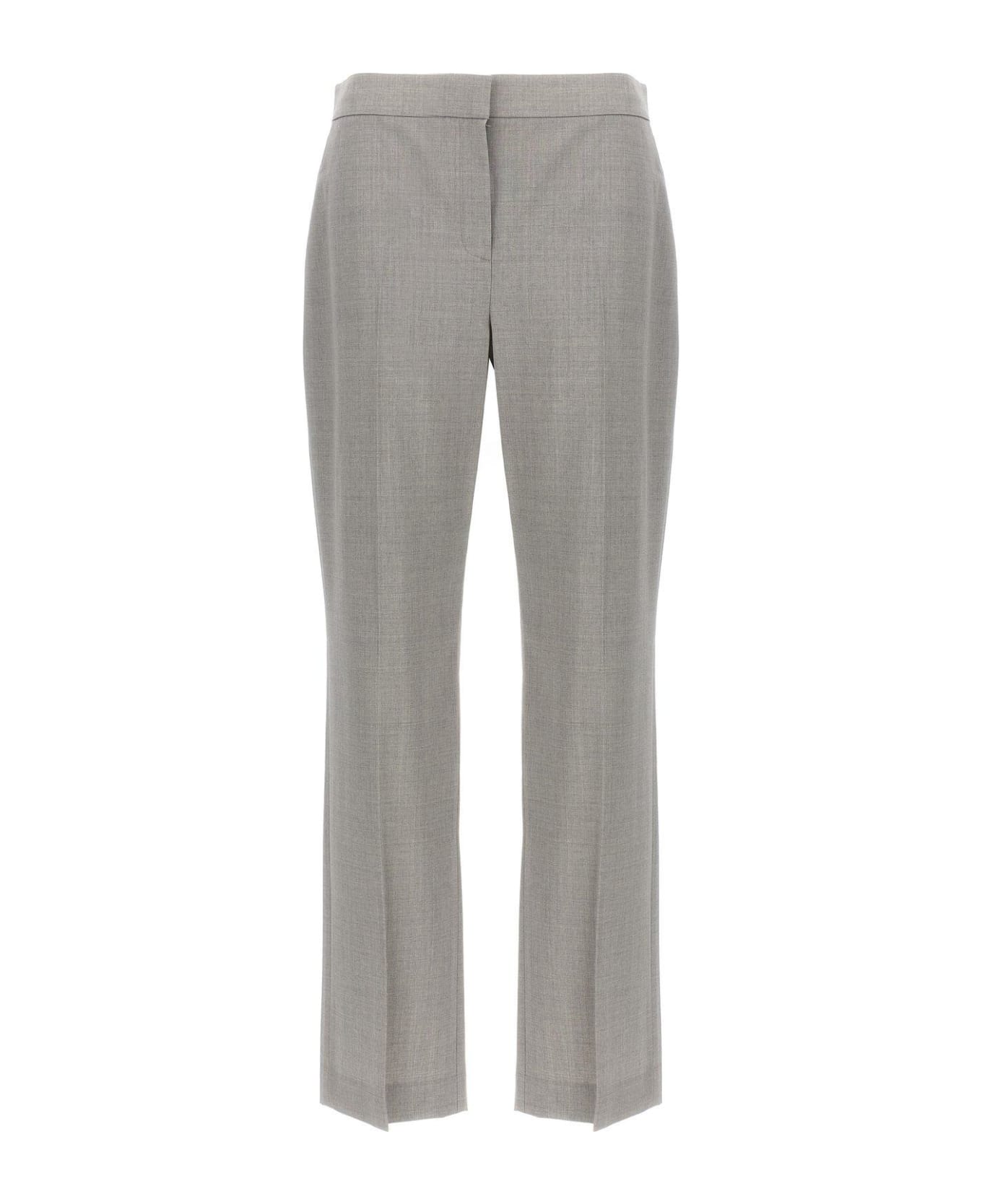Theory Treeca Straight-leg Tailored Pants - Grey
