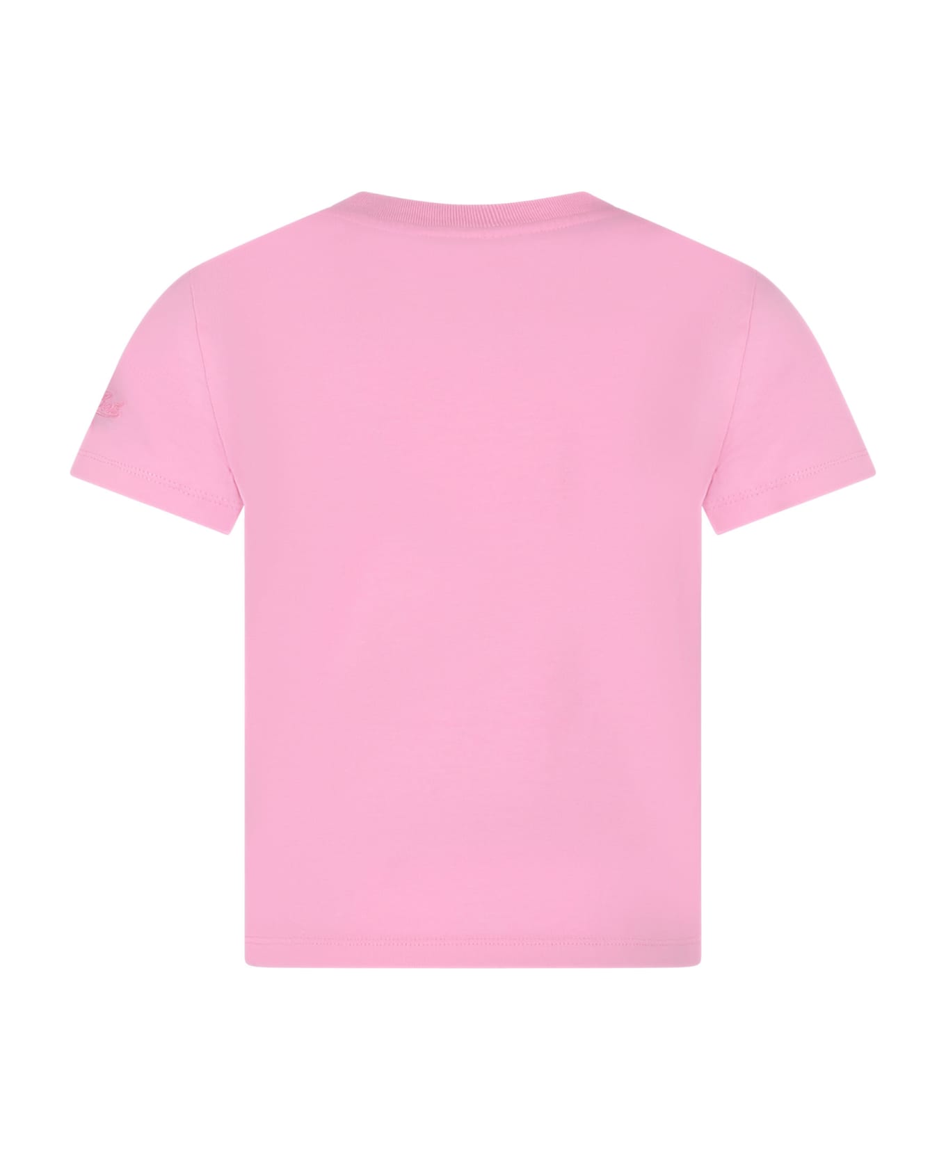 MC2 Saint Barth Pink T-shirt For Girl With Writing - Pink