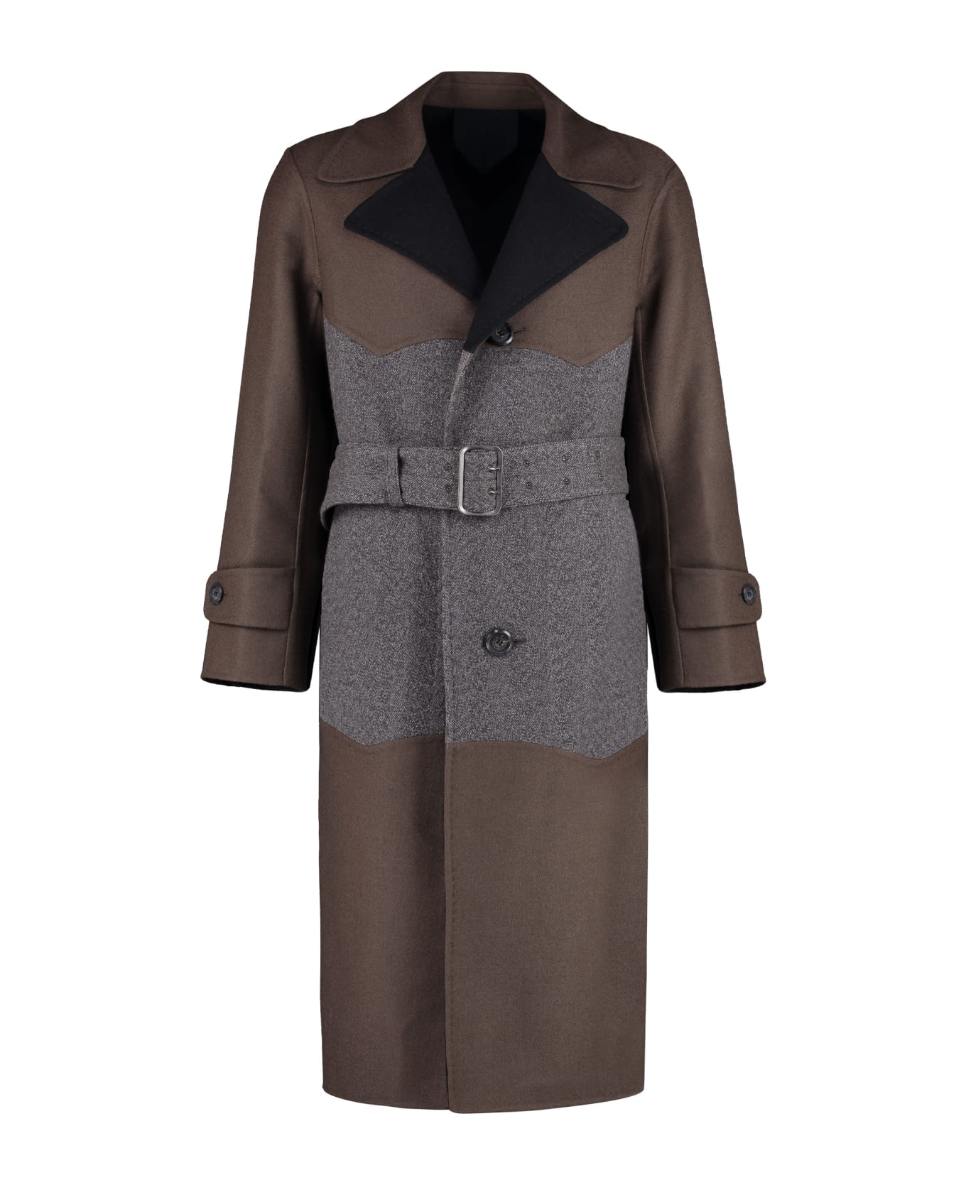 Ferragamo Wool Long Coat - brown