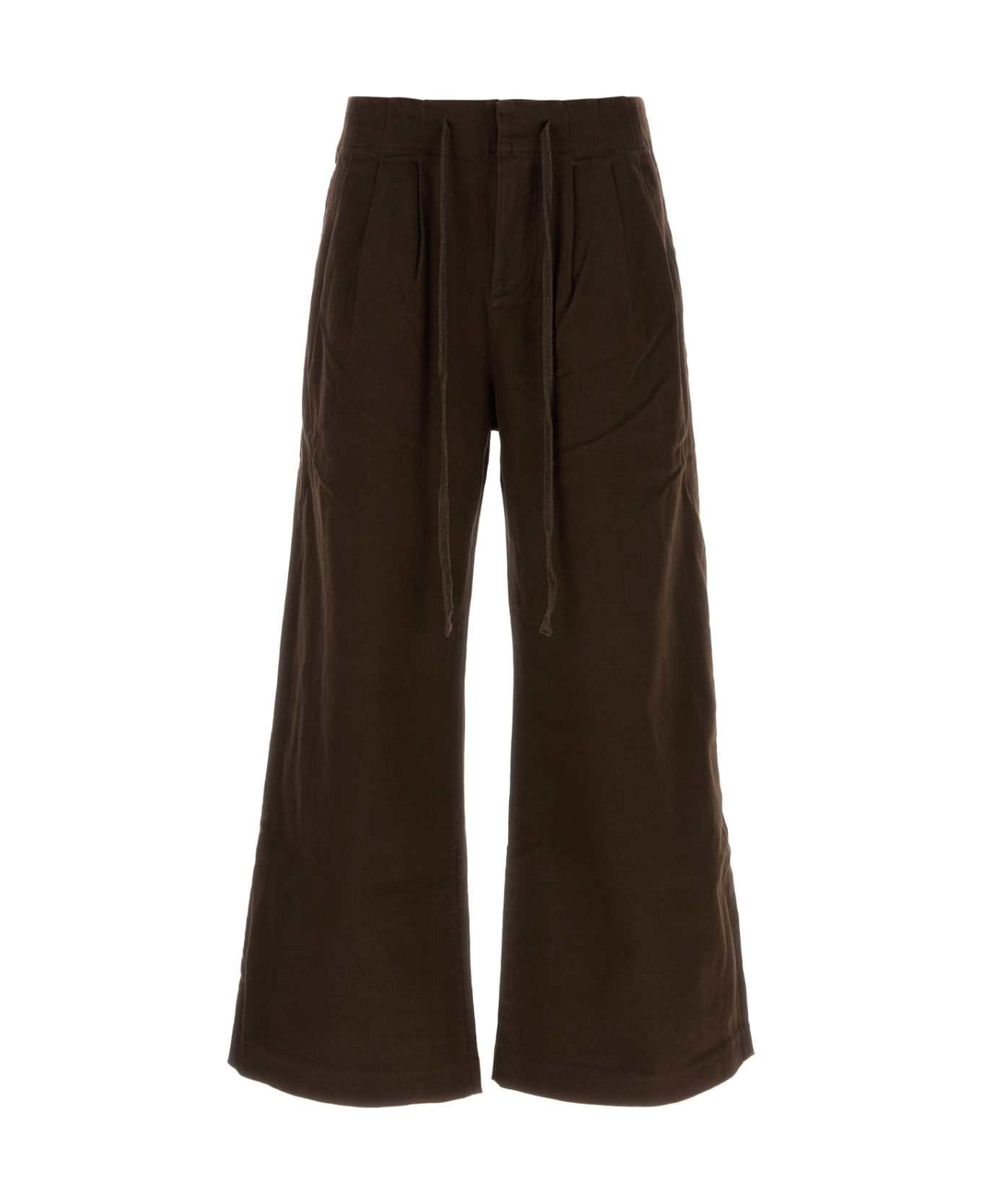 Entire Studios Brown Stretch Cotton Cinch Pant - TOASTTO
