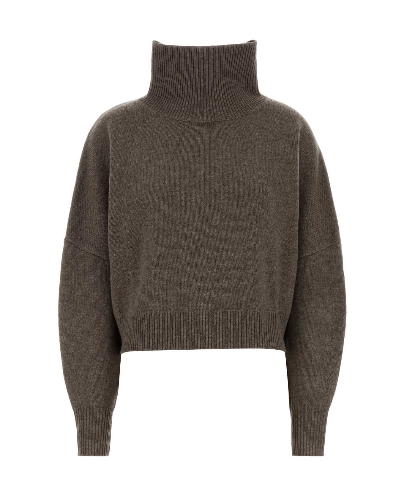 Loulou Studio Mud Luke In Misto Lana Nera - TAUPEMELANGE