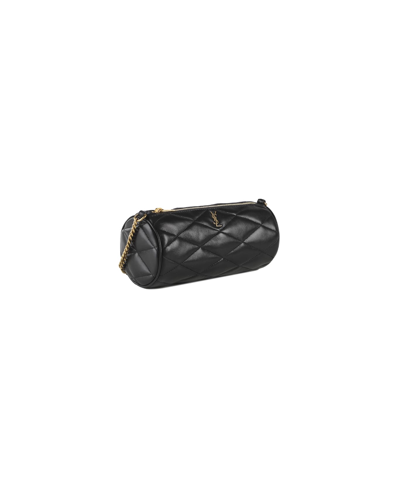 Saint Laurent Sade Logo Plaque Tube Bag - Black