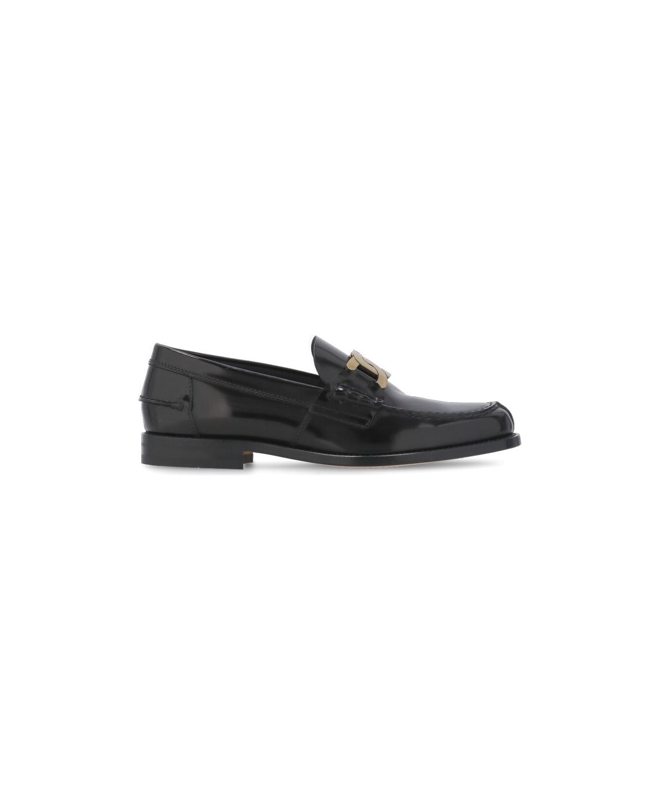 Tod's Leather Loafers - Black ローファー＆デッキシューズ