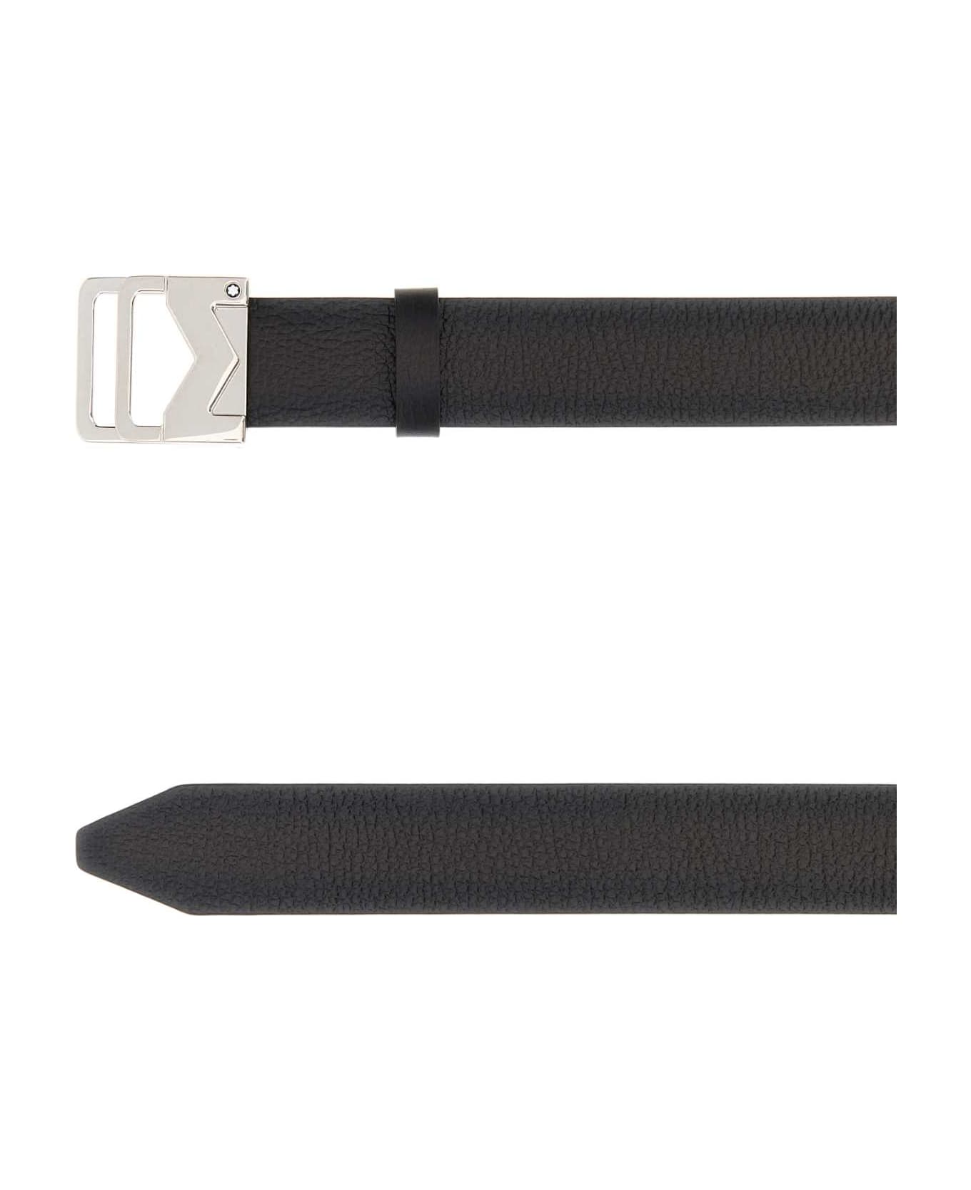 Montblanc Dark Brown Leather Belt - 000