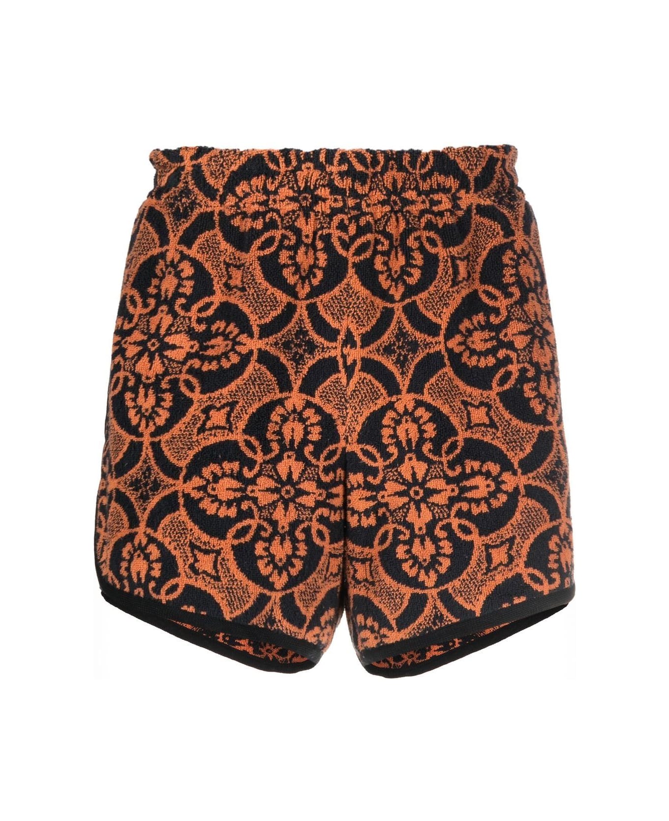 Marine Serre Printed Running Shorts - Orange